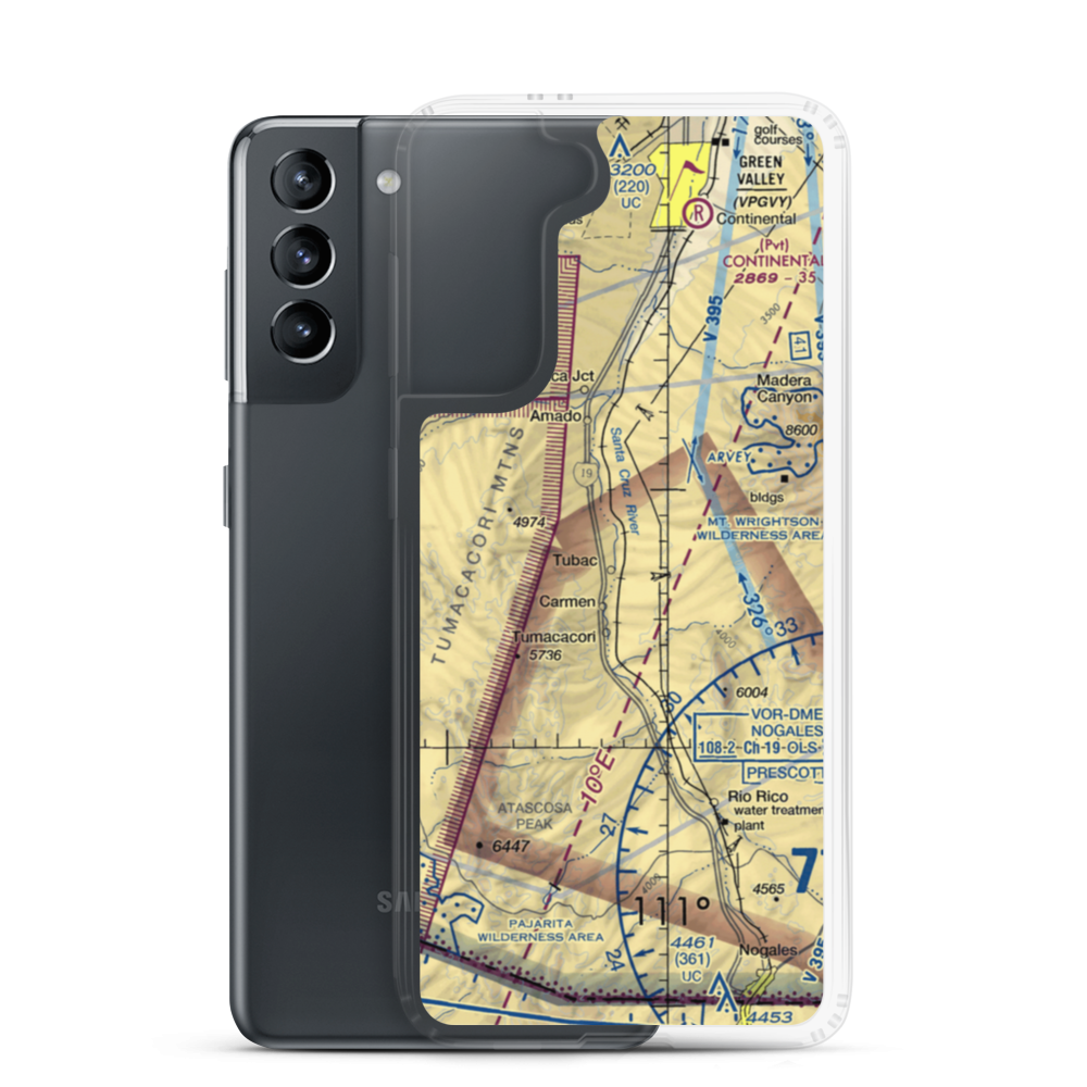 Tubac Ultralight Flightpark Ultralightport (2AZ8) VFR Sectional Samsung Case Samsung Galaxy S21 model shown
