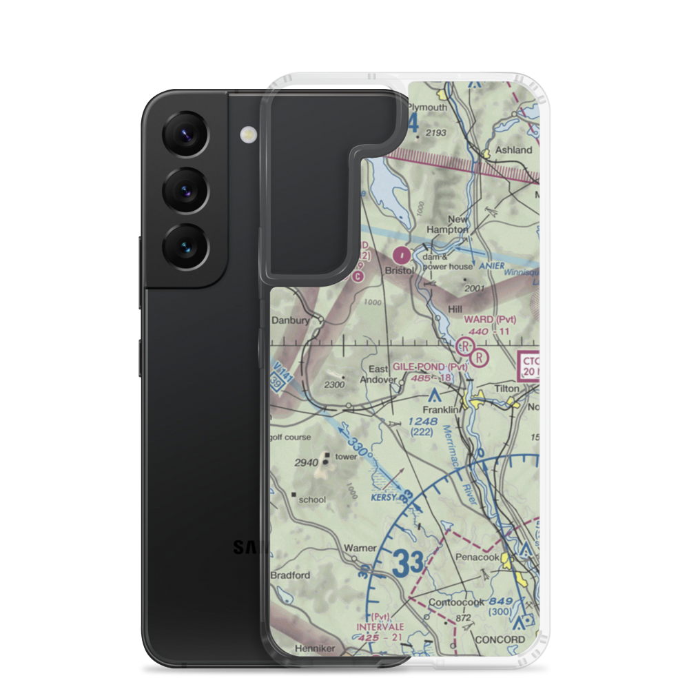 Tucker Farm Airport (94NH) VFR Sectional Samsung Case Samsung Galaxy S22 model shown