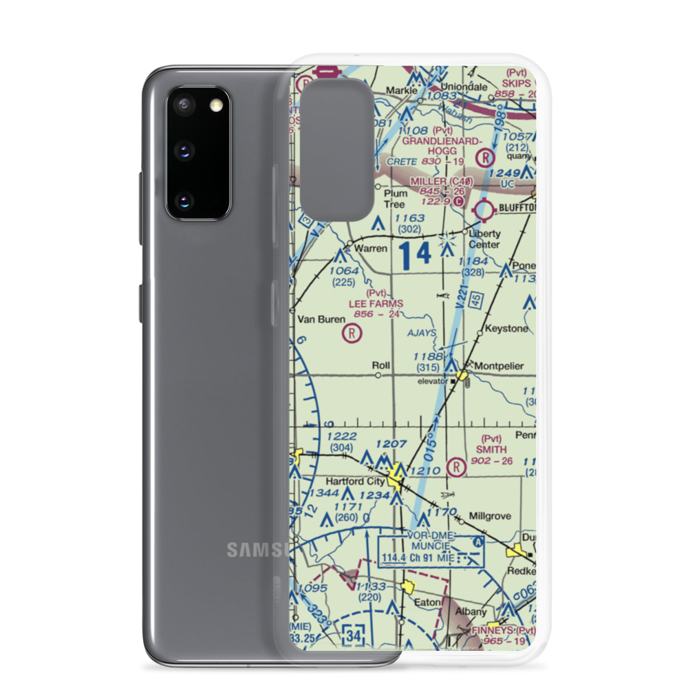 Tucker Farms Airport (74IN) VFR Sectional Samsung Case Samsung Galaxy S20 model shown