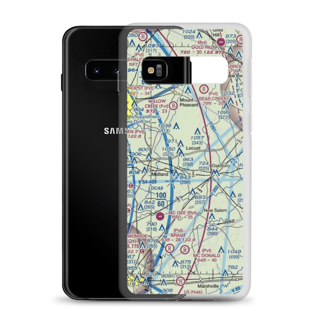 Tucker Field (3NC3) VFR Sectional Samsung Case Samsung Galaxy S10 model shown