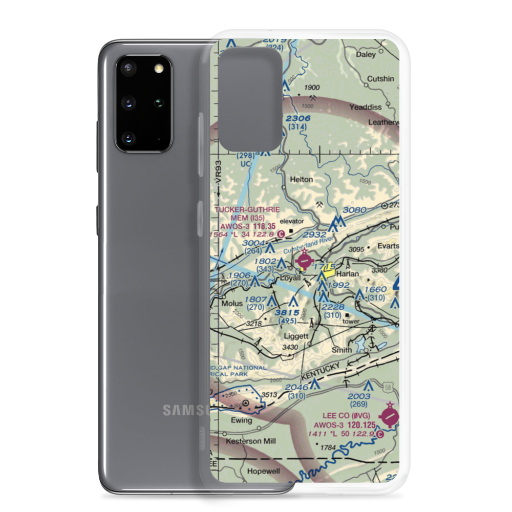 Tucker Guthrie Memorial Airport (I35) VFR Sectional Samsung Case Samsung Galaxy S20 Plus model shown