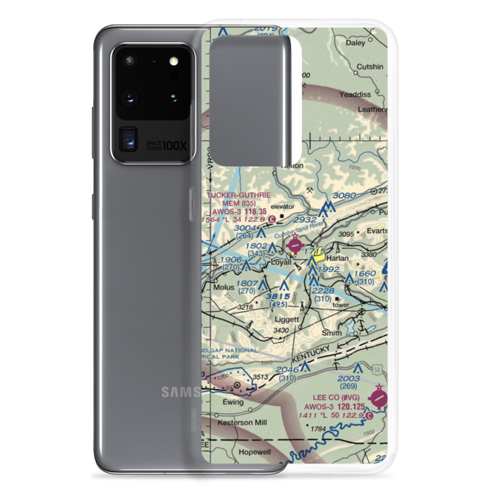 Tucker Guthrie Memorial Airport (I35) VFR Sectional Samsung Case Samsung Galaxy S20 Ultra model shown