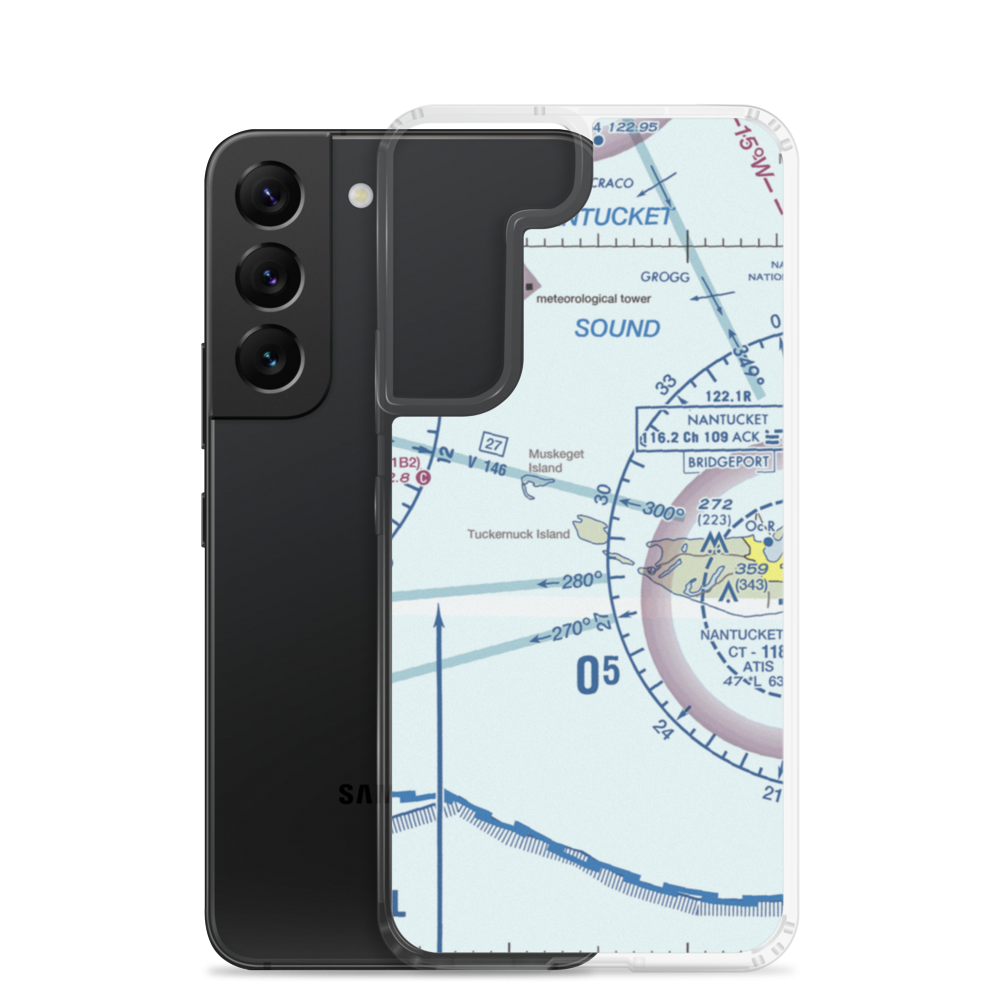 Tuckernuck Airport (MA72) VFR Sectional Samsung Case Samsung Galaxy S22 model shown