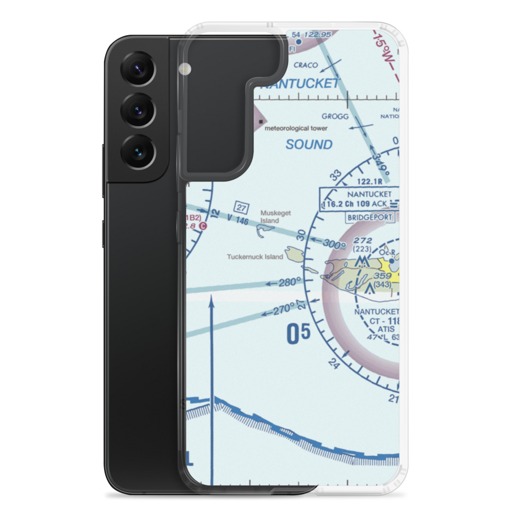Tuckernuck Airport (MA72) VFR Sectional Samsung Case Samsung Galaxy S22 Plus model shown