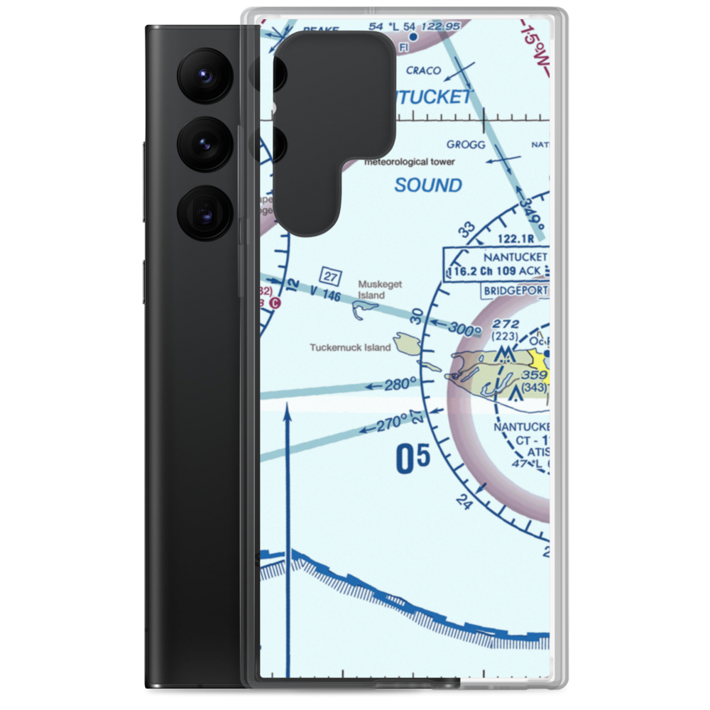 Tuckernuck Airport (MA72) VFR Sectional Samsung Case Samsung Galaxy S22 Ultra model shown
