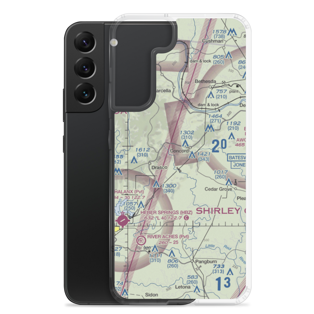 Tuckers Field (TUCK) VFR Sectional Samsung Case Samsung Galaxy S22 Plus model shown