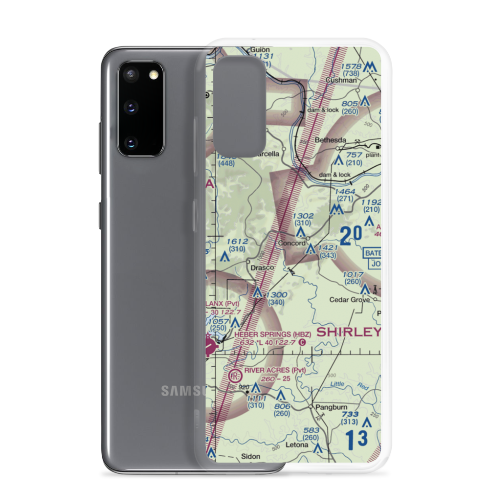 Tuckers Field (TUCK) VFR Sectional Samsung Case Samsung Galaxy S20 model shown