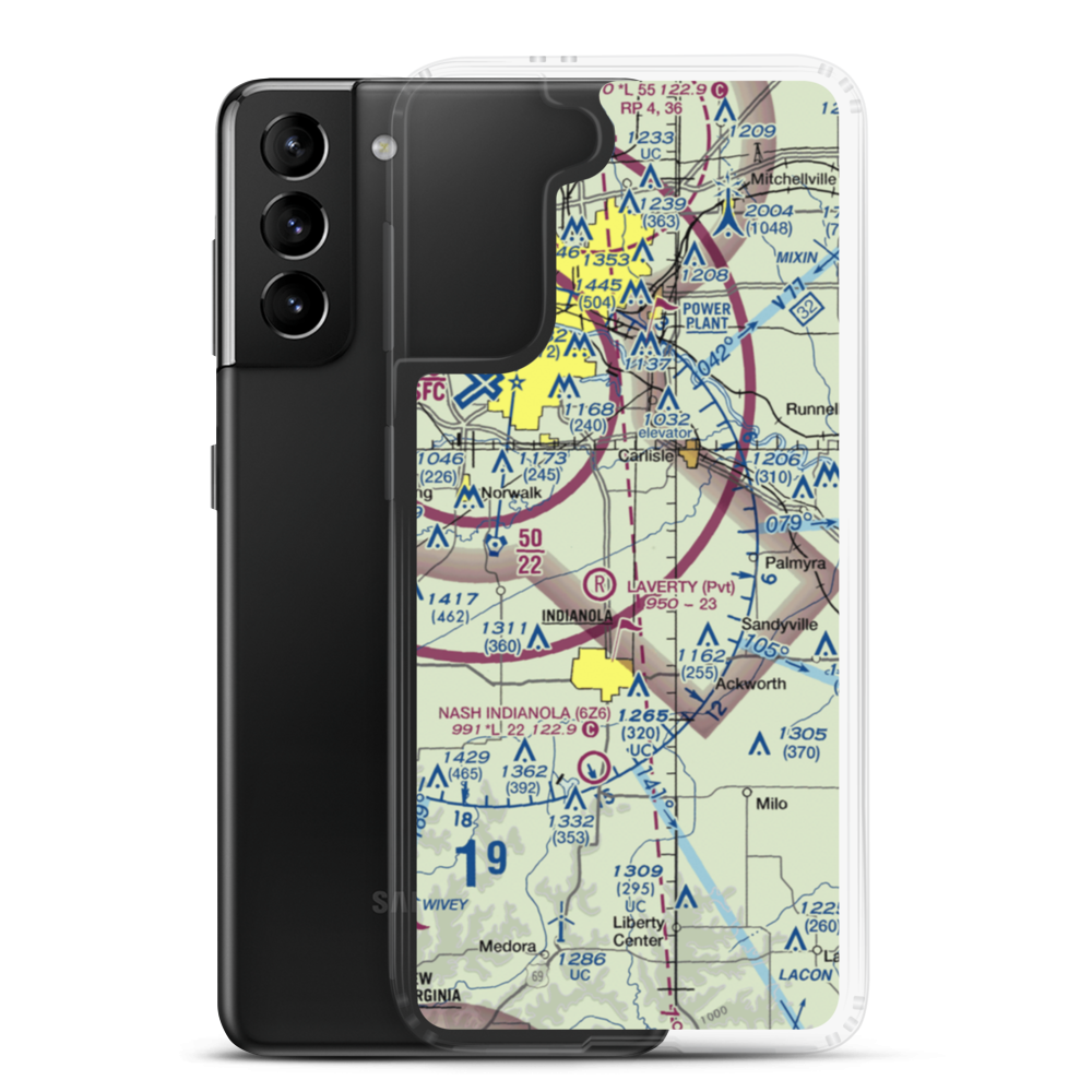 Tuinstra Airfield (IA85) VFR Sectional Samsung Case Samsung Galaxy S21 Plus model shown
