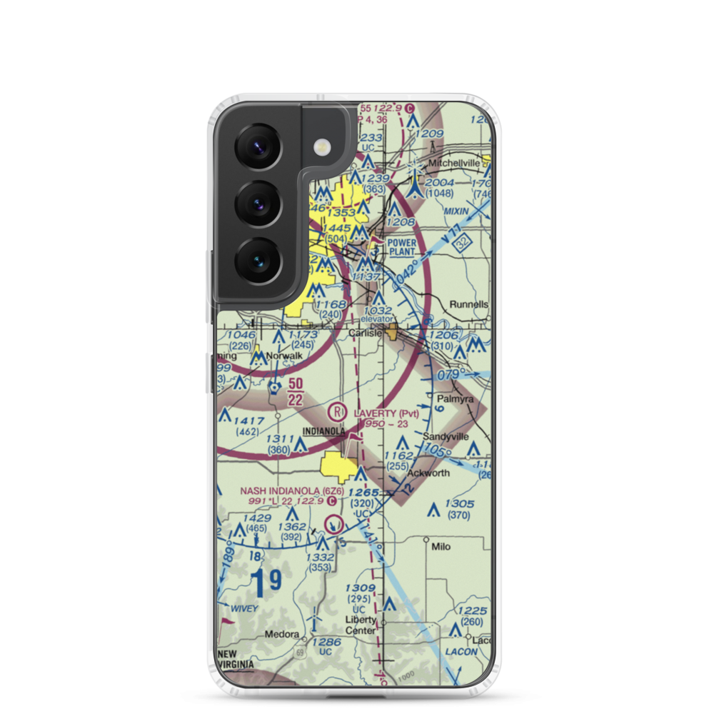 Tuinstra Airfield (IA85) VFR Sectional Samsung Case Samsung Galaxy S22 model shown