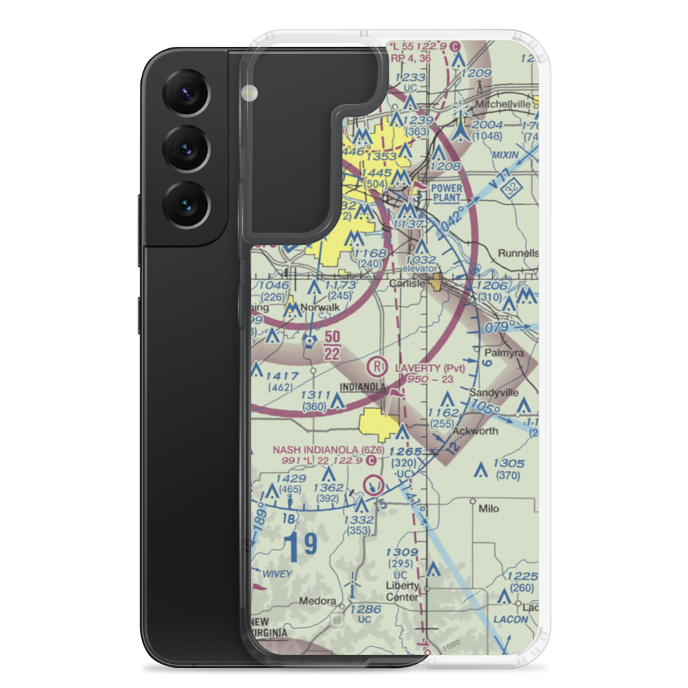 Tuinstra Airfield (IA85) VFR Sectional Samsung Case Samsung Galaxy S22 Plus model shown