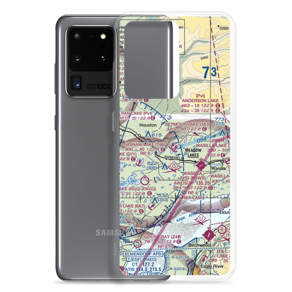 Tulakes Airport (6AK8) VFR Sectional Samsung Case Samsung Galaxy S20 Ultra model shown