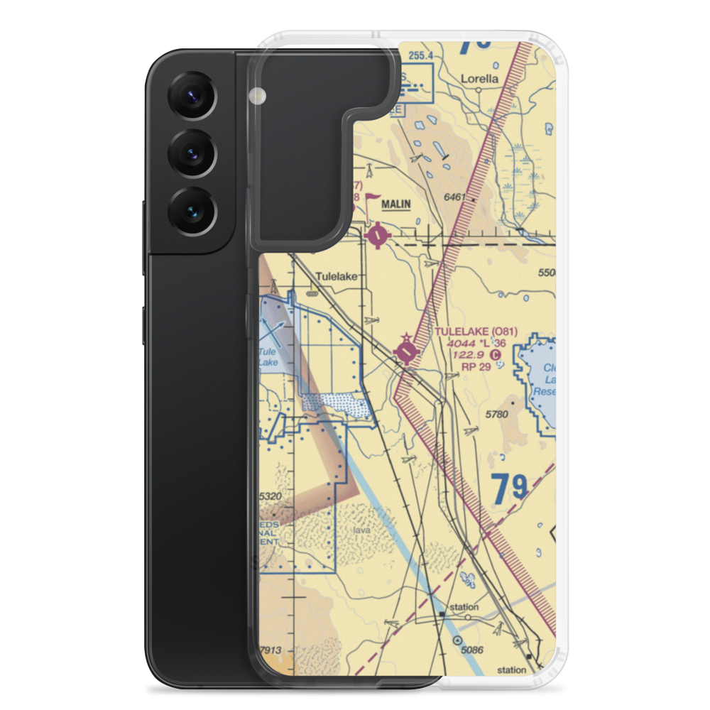 Tulelake Municipal Airport (O81) VFR Sectional Samsung Case Samsung Galaxy S22 Plus model shown