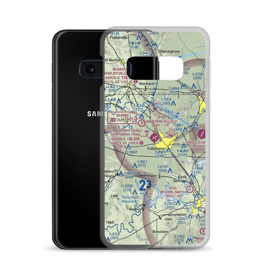 Tullahoma Regional Arpt/Wm Northern Field (THA) VFR Sectional Samsung Case Samsung Galaxy S10e model shown