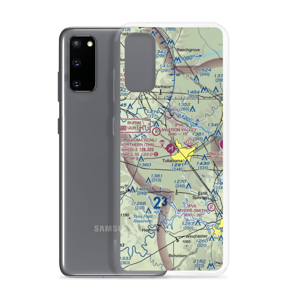 Tullahoma Regional Arpt/Wm Northern Field (THA) VFR Sectional Samsung Case Samsung Galaxy S20 model shown