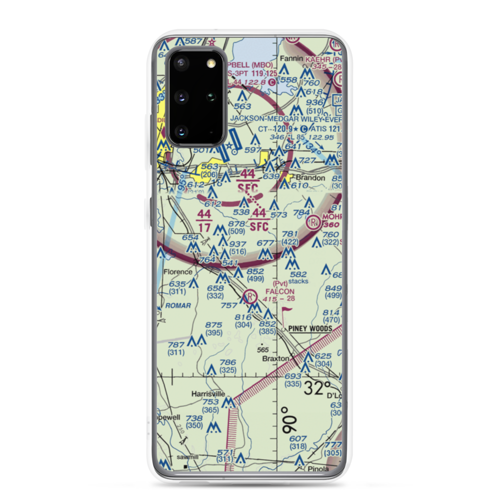 Tullos Field (MS58) VFR Sectional Samsung Case Samsung Galaxy S20 Plus model shown