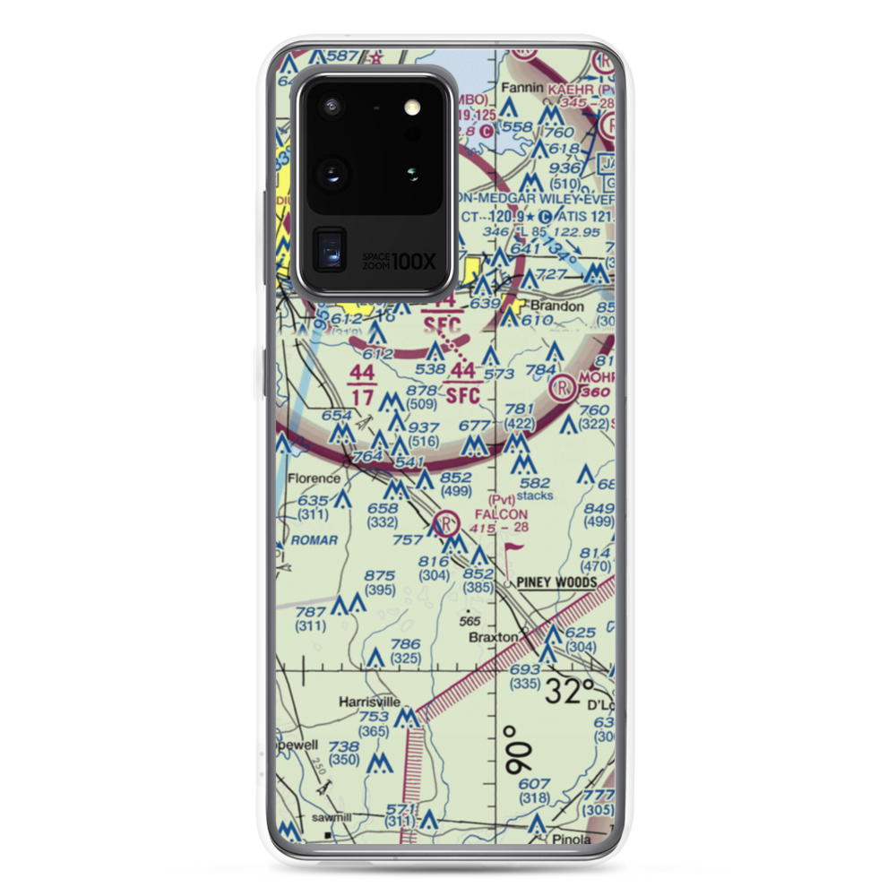 Tullos Field (MS58) VFR Sectional Samsung Case Samsung Galaxy S20 Ultra model shown