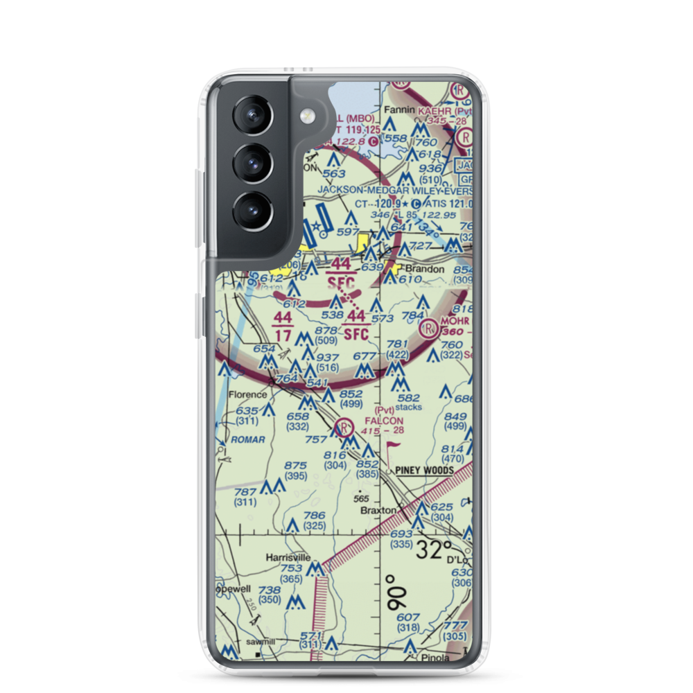 Tullos Field (MS58) VFR Sectional Samsung Case Samsung Galaxy S21 model shown