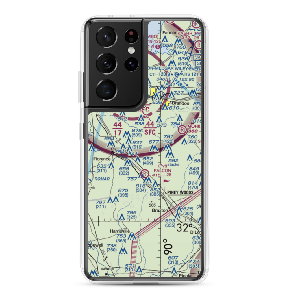 Tullos Field (MS58) VFR Sectional Samsung Case Samsung Galaxy S21 Ultra model shown