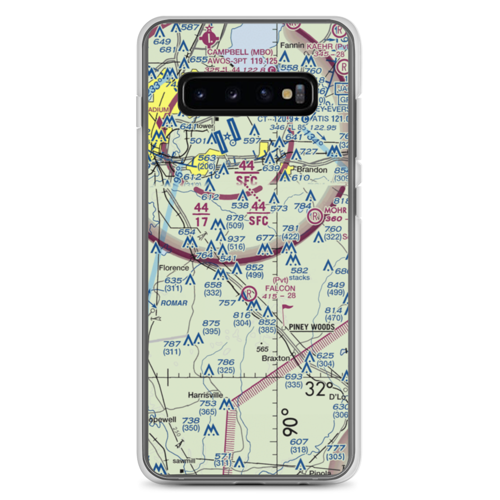 Tullos Field (MS58) VFR Sectional Samsung Case Samsung Galaxy S10+ model shown