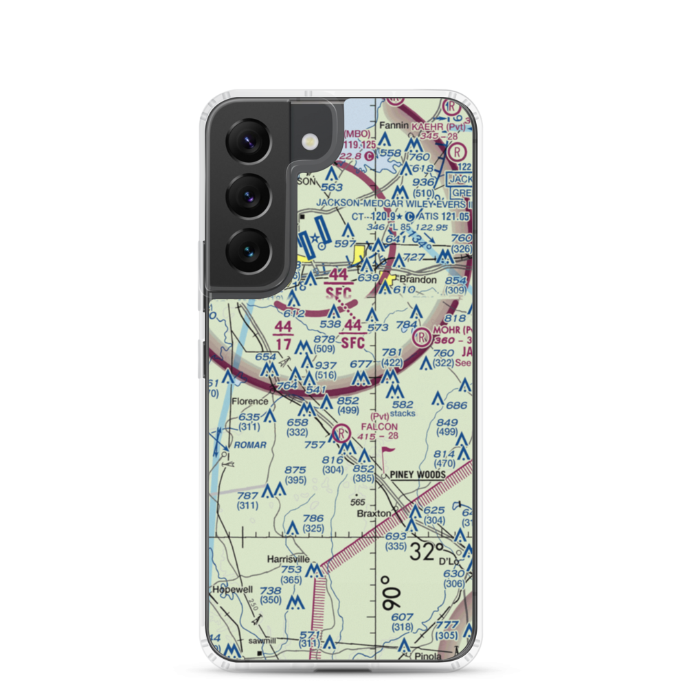 Tullos Field (MS58) VFR Sectional Samsung Case Samsung Galaxy S22 model shown