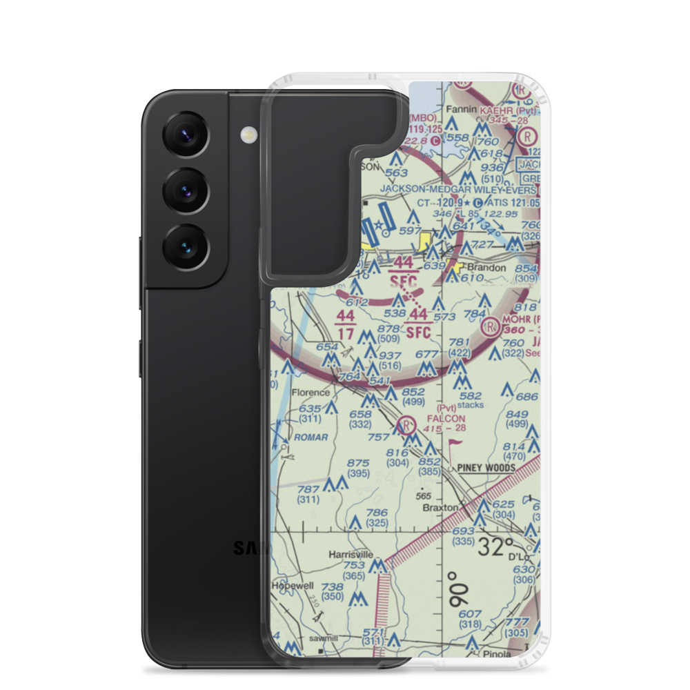 Tullos Field (MS58) VFR Sectional Samsung Case Samsung Galaxy S22 model shown