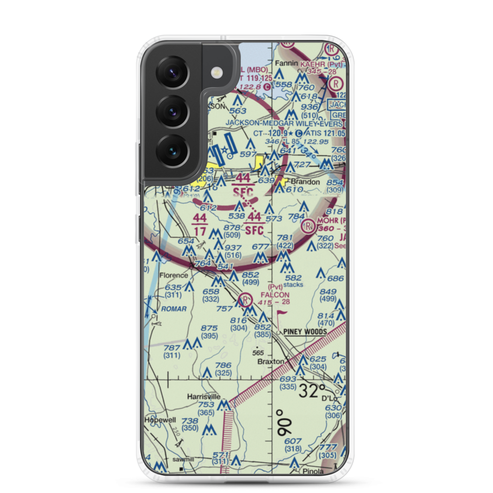 Tullos Field (MS58) VFR Sectional Samsung Case Samsung Galaxy S22 Plus model shown