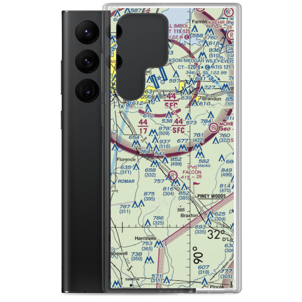 Tullos Field (MS58) VFR Sectional Samsung Case Samsung Galaxy S22 Ultra model shown