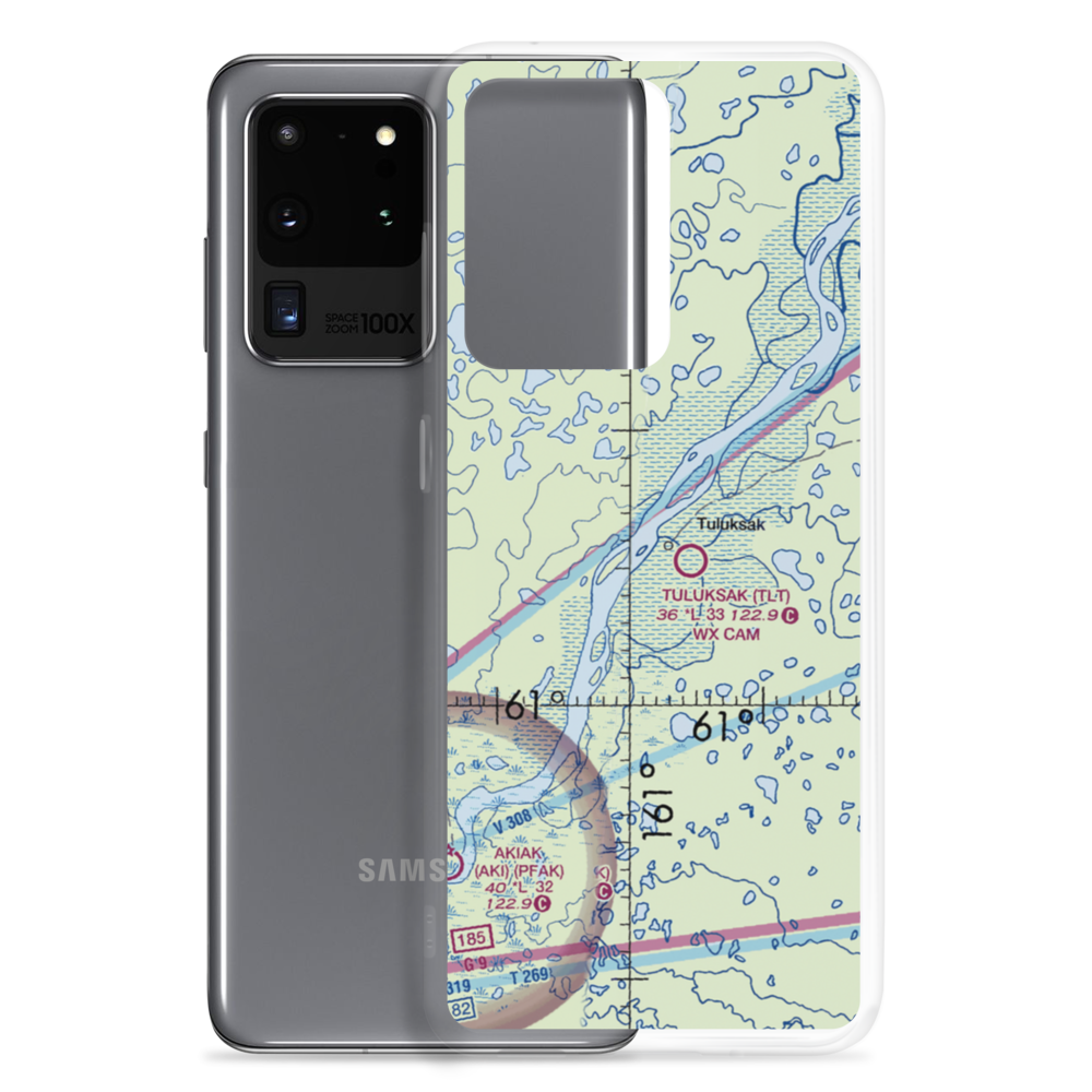 Tuluksak Airport (TLT) VFR Sectional Samsung Case Samsung Galaxy S20 Ultra model shown