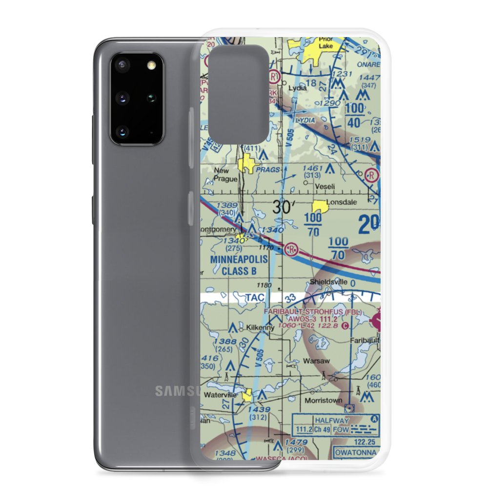 Tuma Private Airport (MN49) VFR Sectional Samsung Case Samsung Galaxy S20 Plus model shown