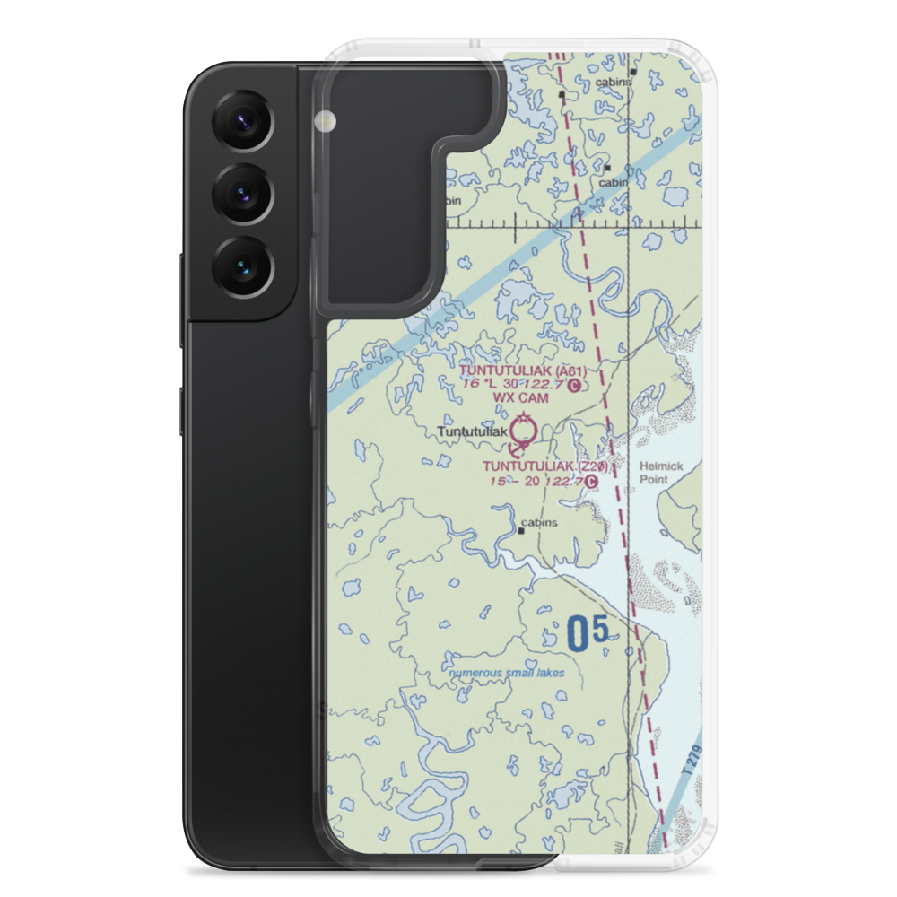 Tuntutuliak Airport (A61) VFR Sectional Samsung Case Samsung Galaxy S22 Plus model shown
