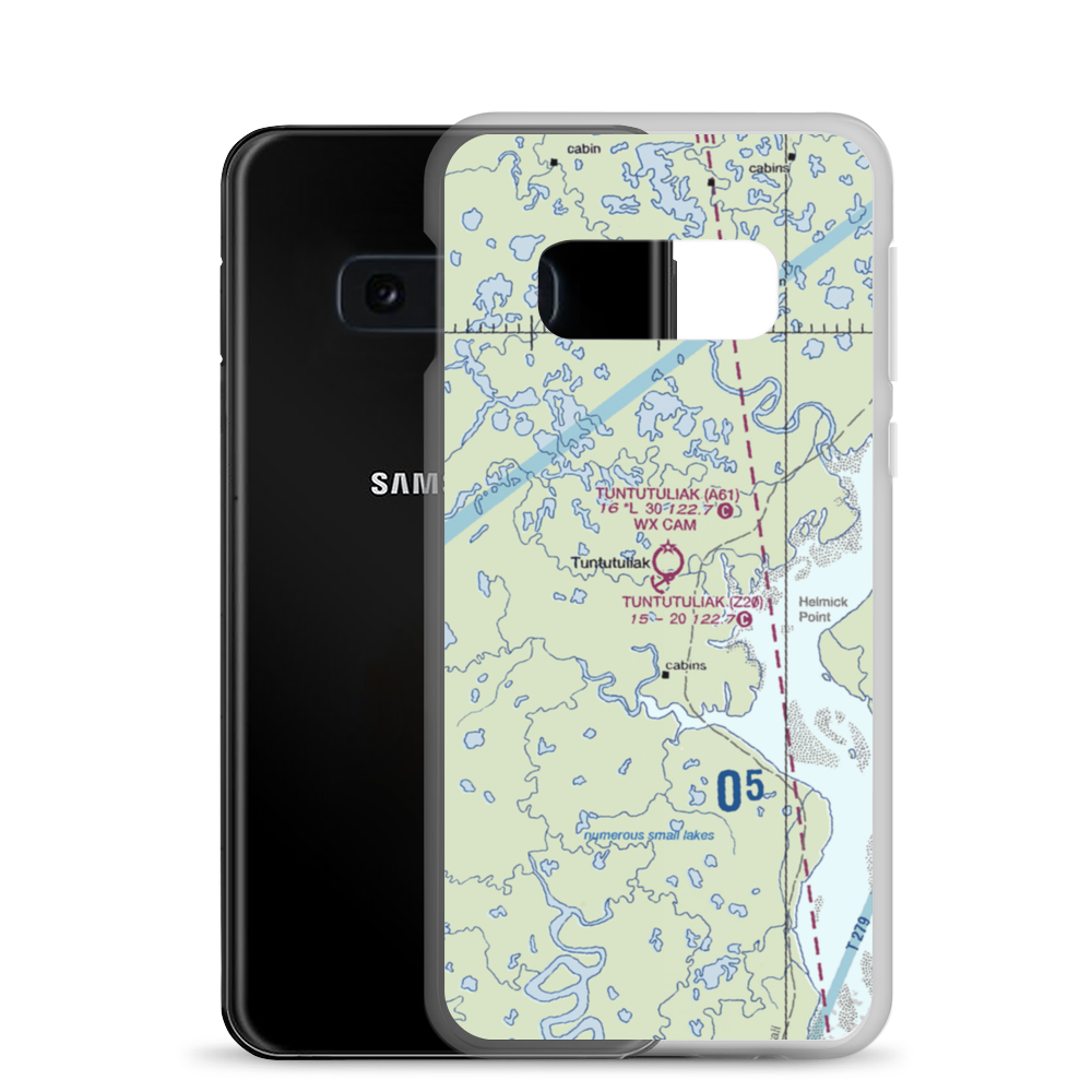 Tuntutuliak Airport (A61) VFR Sectional Samsung Case Samsung Galaxy S10e model shown