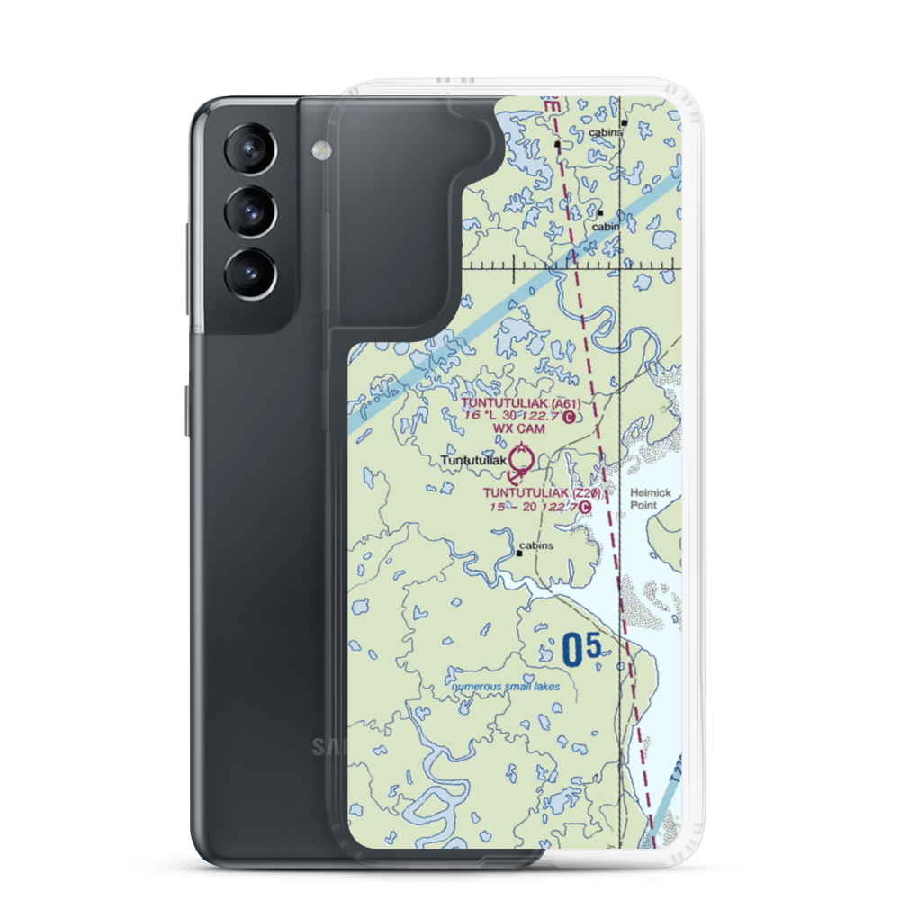 Tuntutuliak Seaplane Base (Z20) VFR Sectional Samsung Case Samsung Galaxy S21 model shown