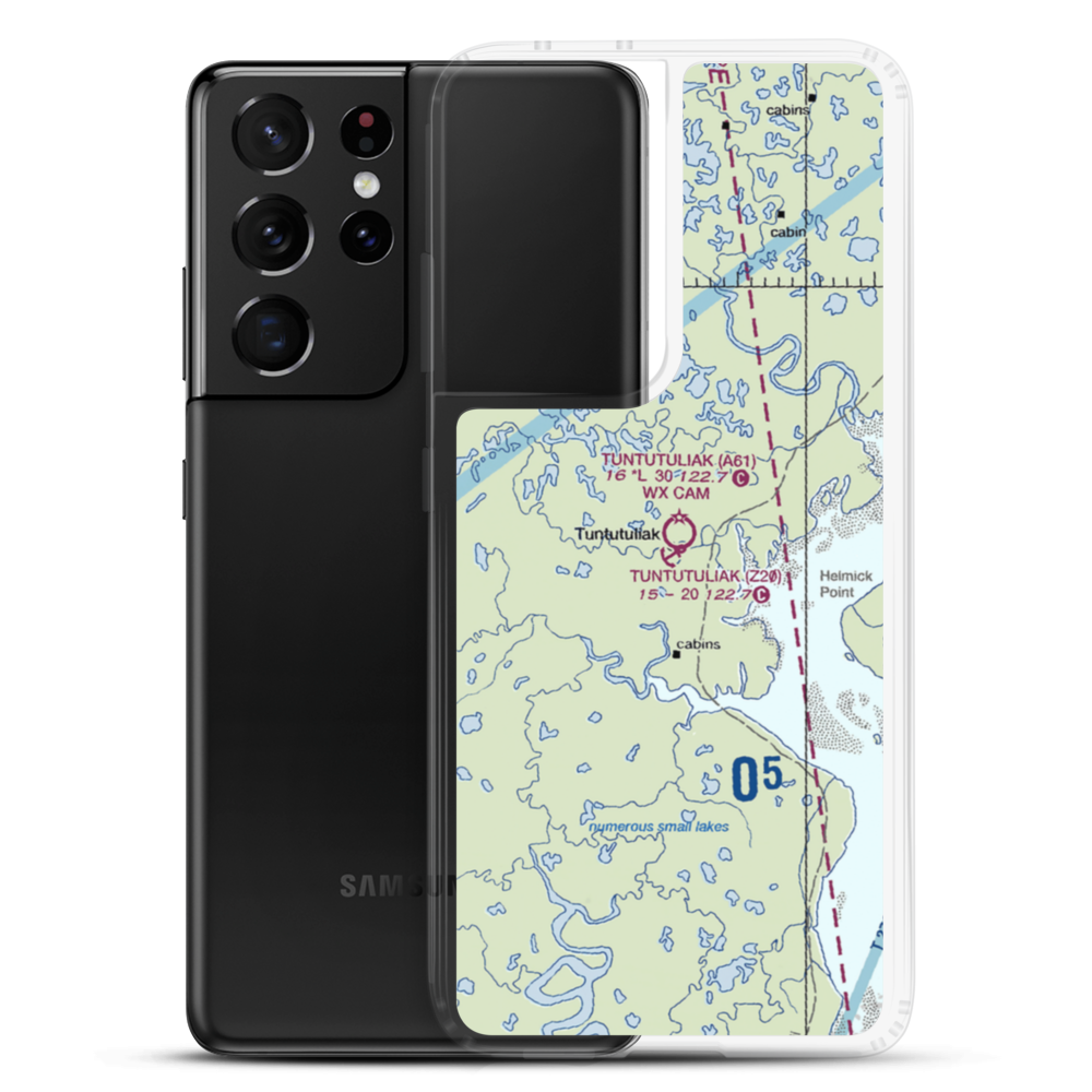Tuntutuliak Seaplane Base (Z20) VFR Sectional Samsung Case Samsung Galaxy S21 Ultra model shown
