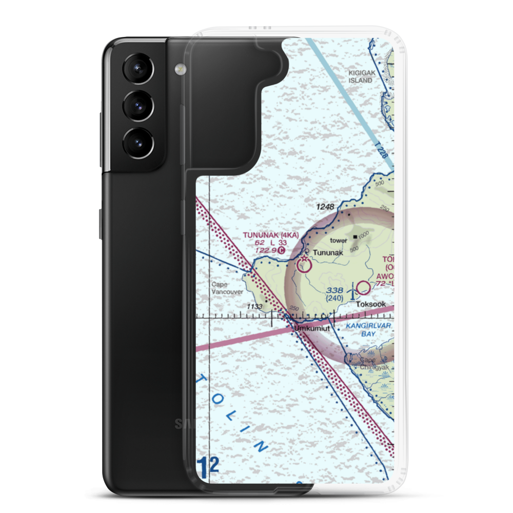 Tununak Airport (4KA) VFR Sectional Samsung Case Samsung Galaxy S21 Plus model shown