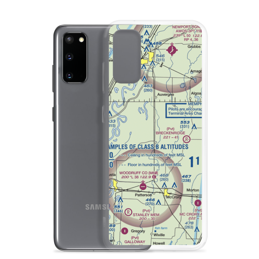 Tupelo Field (TUPELO) VFR Sectional Samsung Case Samsung Galaxy S20 model shown