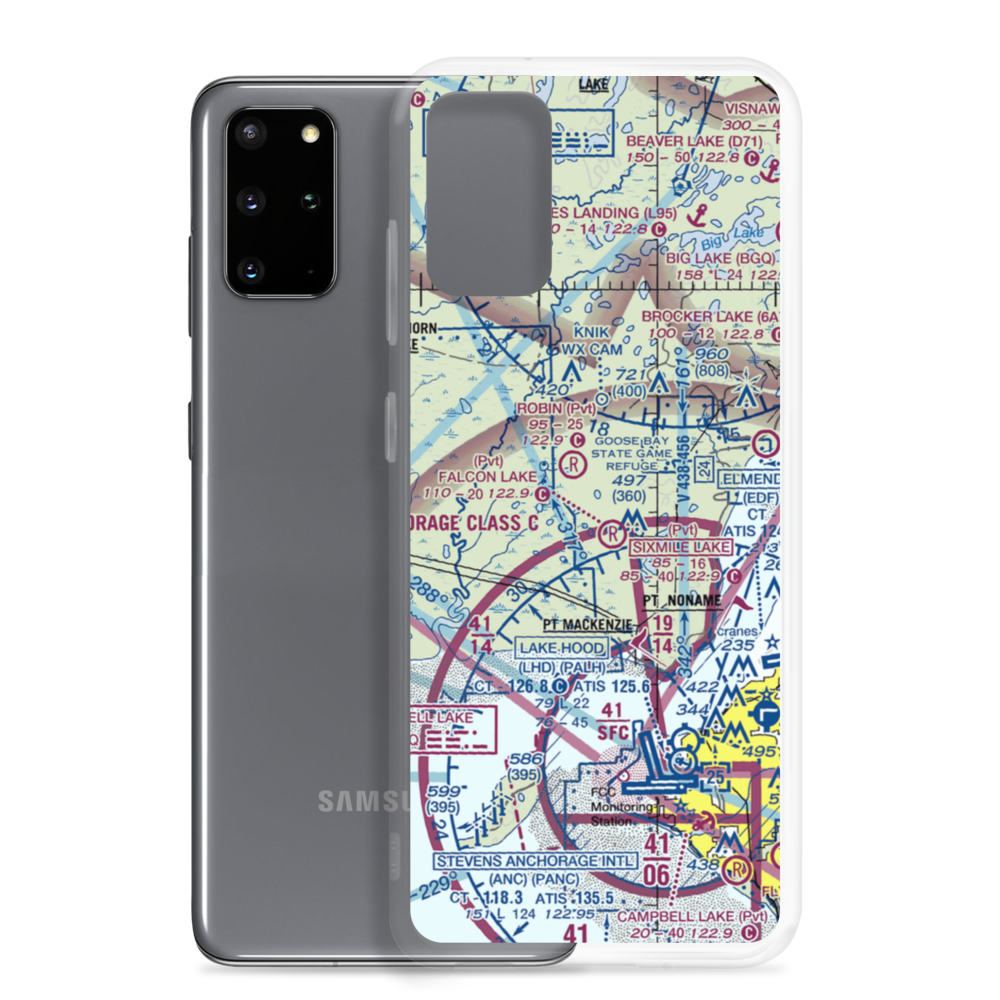 Turinsky Airstrip (AK14) VFR Sectional Samsung Case Samsung Galaxy S20 Plus model shown