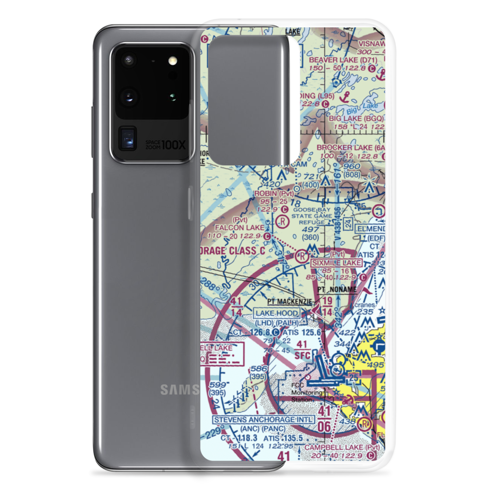 Turinsky Airstrip (AK14) VFR Sectional Samsung Case Samsung Galaxy S20 Ultra model shown