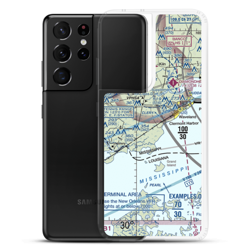 Turkey Bayou Airpark (5MS2) VFR Sectional Samsung Case Samsung Galaxy S21 Ultra model shown