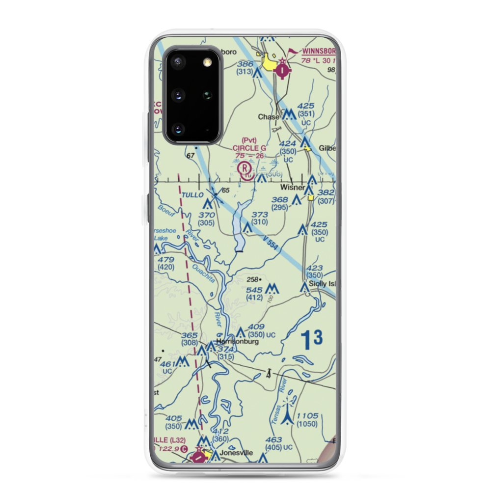 Turkey Creek Lake Airport (9LA1) VFR Sectional Samsung Case Samsung Galaxy S20 Plus model shown