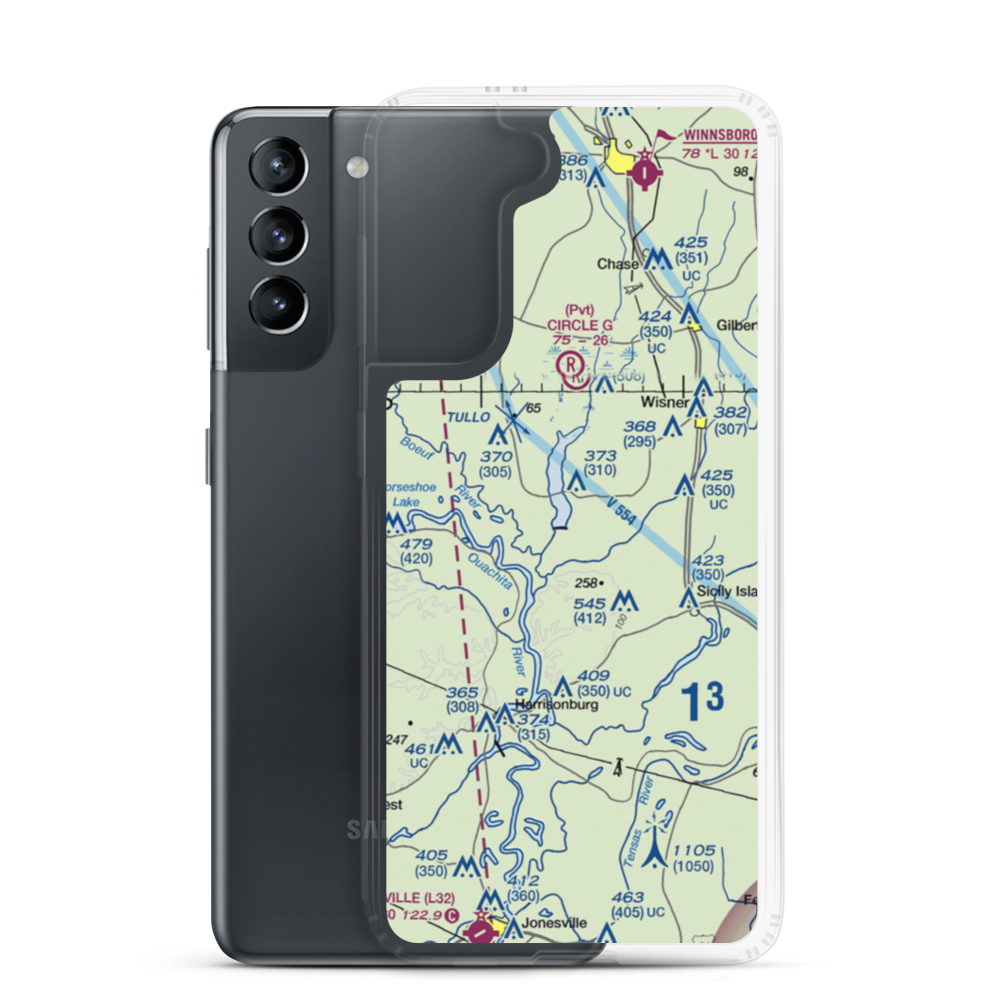 Turkey Creek Lake Airport (9LA1) VFR Sectional Samsung Case Samsung Galaxy S21 model shown