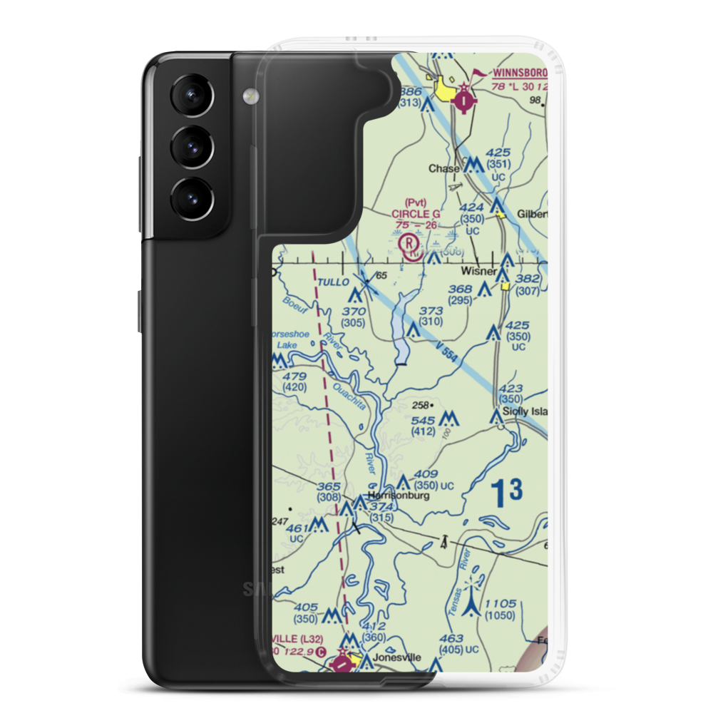 Turkey Creek Lake Airport (9LA1) VFR Sectional Samsung Case Samsung Galaxy S21 Plus model shown