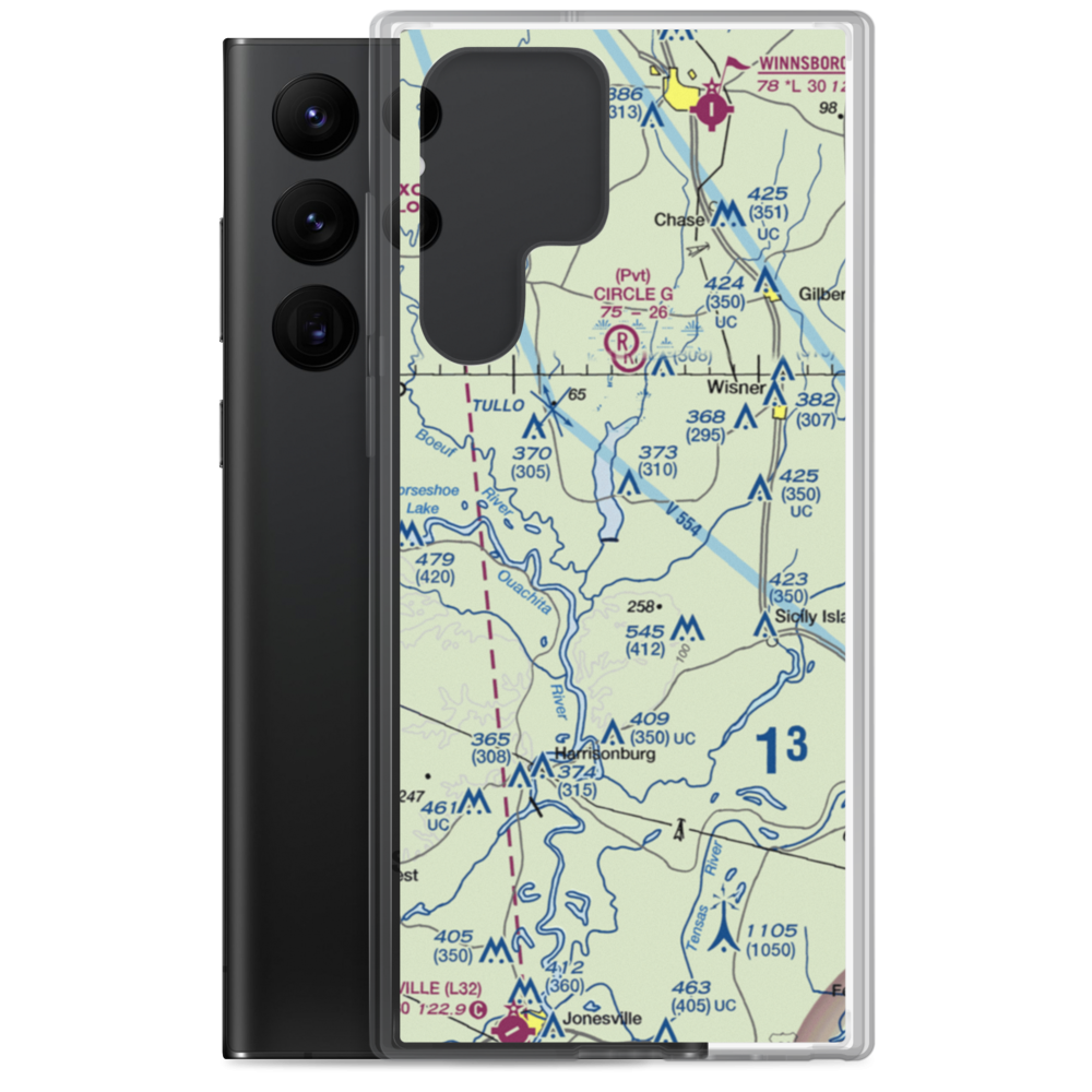 Turkey Creek Lake Airport (9LA1) VFR Sectional Samsung Case Samsung Galaxy S22 Ultra model shown
