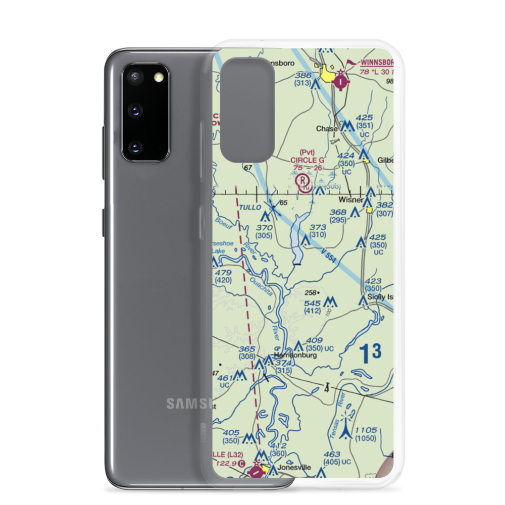 Turkey Creek Lake Airport (9LA1) VFR Sectional Samsung Case Samsung Galaxy S20 model shown
