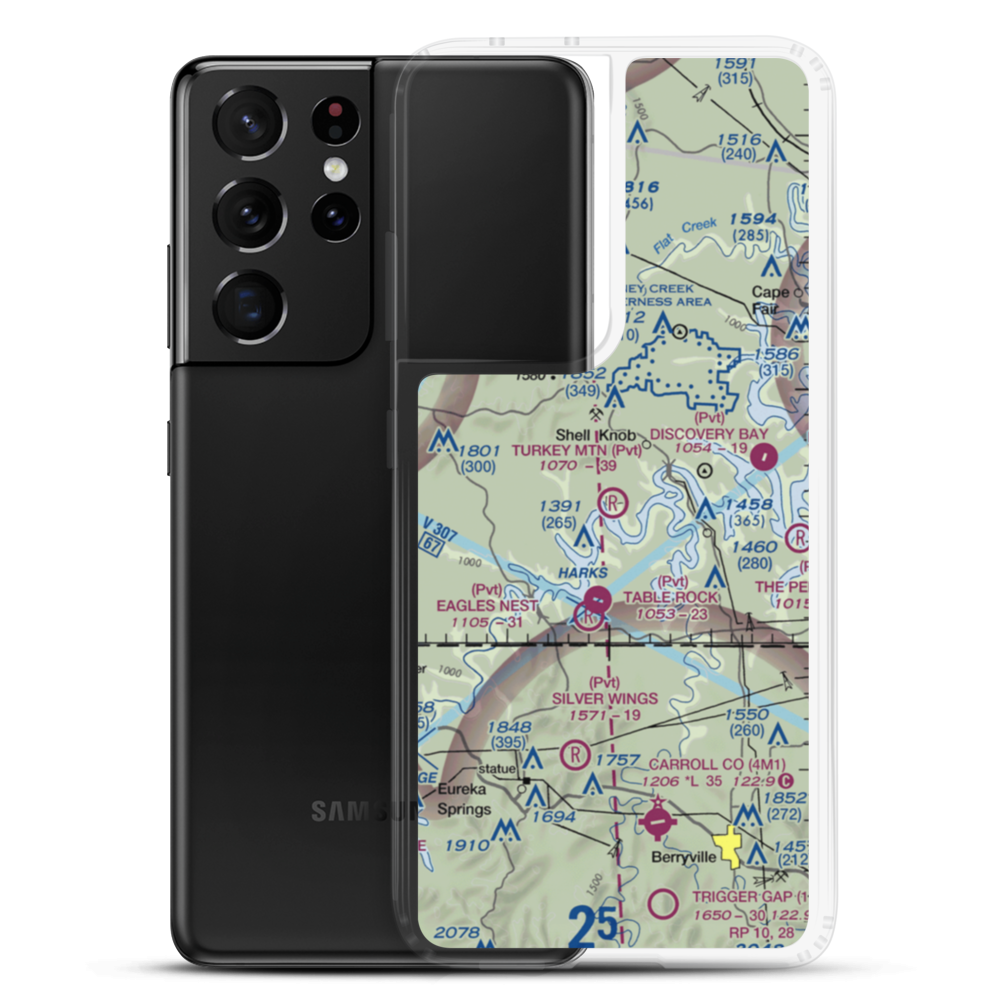 Turkey Mountain Airport (MO00) VFR Sectional Samsung Case Samsung Galaxy S21 Ultra model shown
