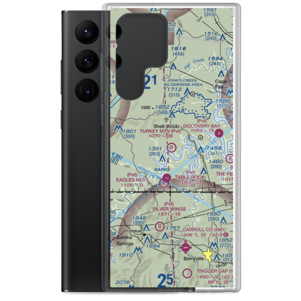 Turkey Mountain Airport (MO00) VFR Sectional Samsung Case Samsung Galaxy S22 Ultra model shown