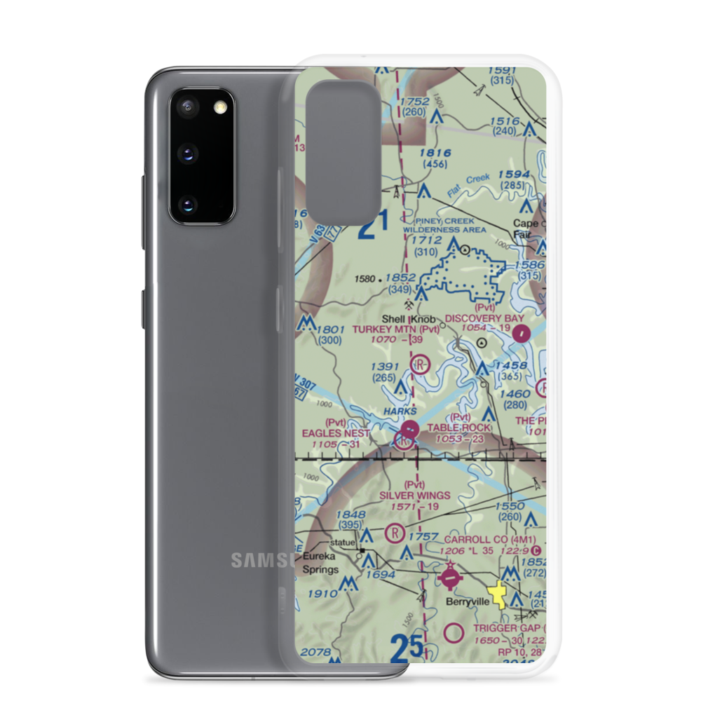 Turkey Mountain Airport (MO00) VFR Sectional Samsung Case Samsung Galaxy S20 model shown