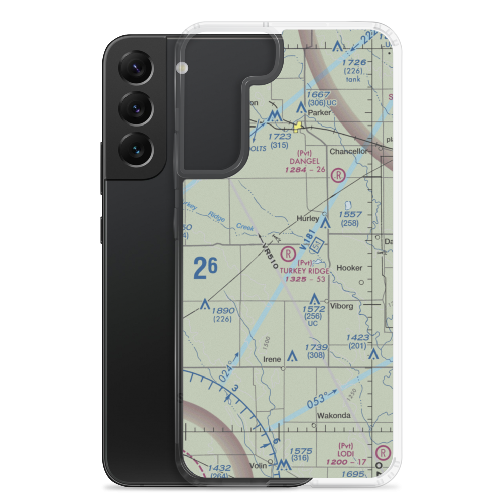 Turkey Ridge Airport (1SD3) VFR Sectional Samsung Case Samsung Galaxy S22 Plus model shown