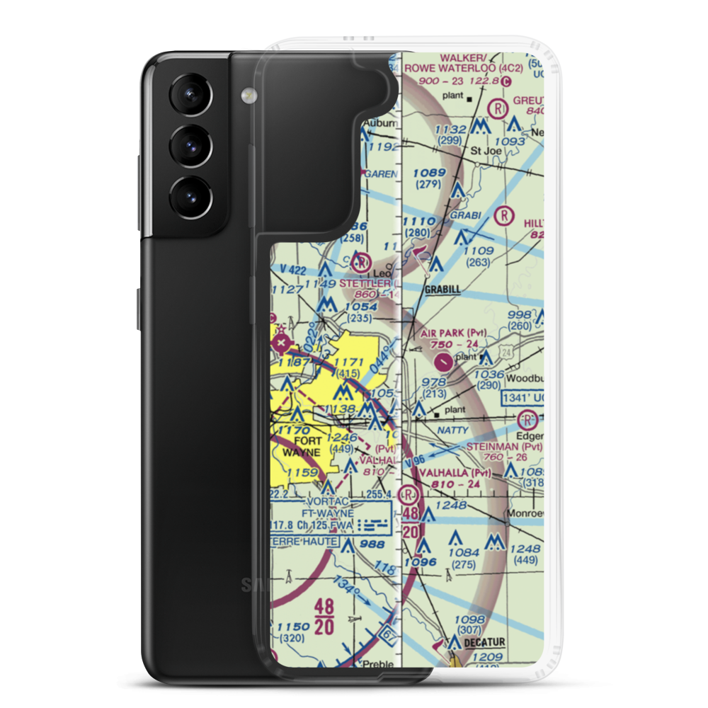 Turkey Run Airport (04II) VFR Sectional Samsung Case Samsung Galaxy S21 Plus model shown