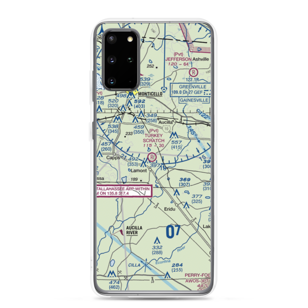 Turkey Scratch Plantation Airport (4FL0) VFR Sectional Samsung Case Samsung Galaxy S20 Plus model shown