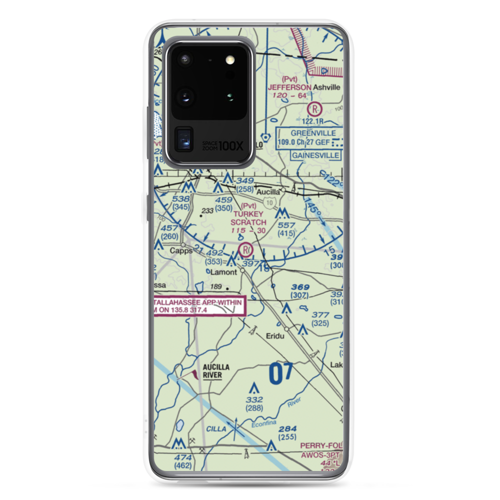 Turkey Scratch Plantation Airport (4FL0) VFR Sectional Samsung Case Samsung Galaxy S20 Ultra model shown